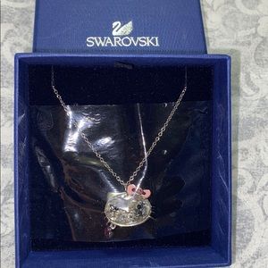 Swarovski hello Kitty silver plated chain